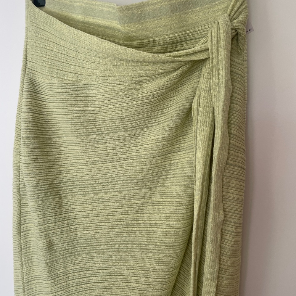 NWT Mango Lime Green Nudo Skirt - Picture 6 of 8